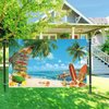 Summer Beach Backdrop Summer Hawaiian Beach Backdrop Seaside Surfboard Portrait Photography Background Aloha Luau Birthday Party Decorations Supplies