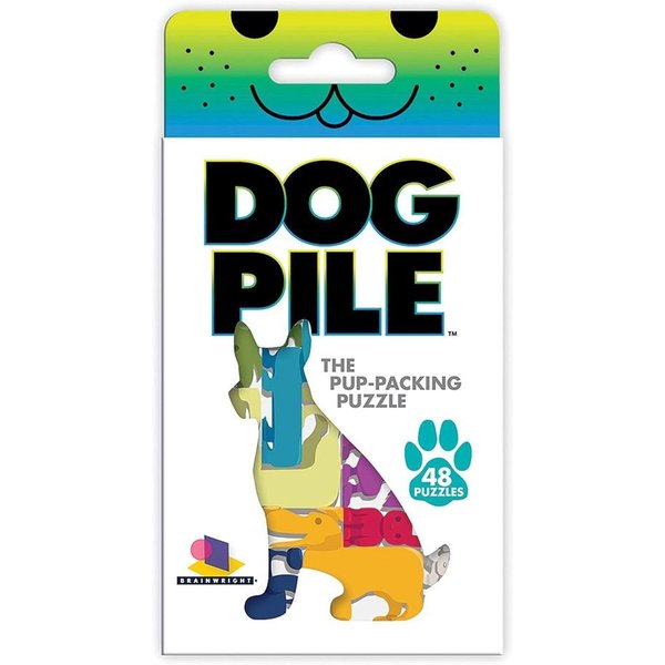 Brainwright Dog Pile The Pup Packing Puzzle Game Multi-colored, 5"