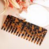 Beaupretty Wide Tooth Comb Acetate Comb Hair Detangling Comb Tortoise Comb Purse Hair Detangling Comb for Thick Curly Hair