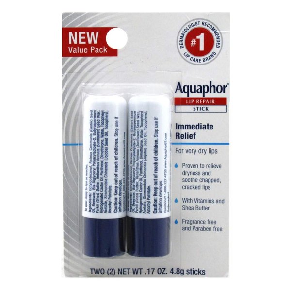 Aquaphor Lip Repair Stick 0.17 Ounce Twin Pack (6 Packs)