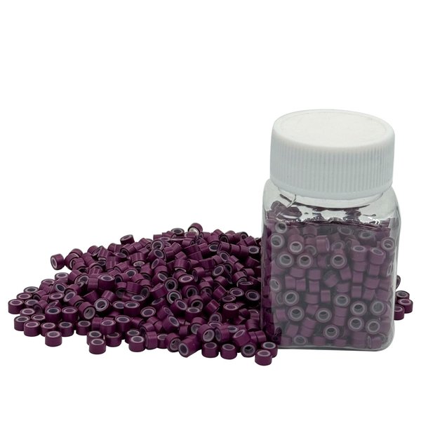 Flosius 500 Pcs Hair Extension Beads 5mm Silicone Micro Rings Links Beads for I Tip Human Hair Extensions Tool (BUG)