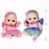 JC Toys Lil Cutesies Twin 8.5" All Vinyl Dolls and Fairy Tea Set | Posable and Washable | Removable Outfits | Twin Dolls and Tea Accessories Ages 2+
