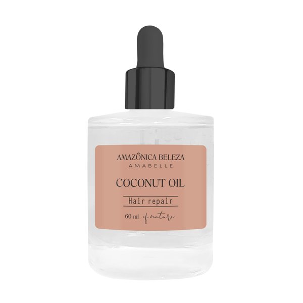 AMAZÓNICA BELEZA AMABELLE Coconut Oil for Hair, 100% Pure Coconut Oil, Boost of Nutrition & Hydration, Repair and Strengthens Hair, Quick Absorption, 2 Oz