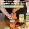 Haakaa Glass Baby Food Storage Container with Silicone Lid – 4pc 4 x 7oz,Premium Lab-Quality Borosilicate Glass, Plastic-Free, Freezer, Microwave & Ovensafe.
