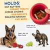 Egakkan Interactive Dog Chew Toys, Treat Dispensing Dog Puzzle Toy, Topple Dog Toys for Aggressive Chewers, Long-Lasting Dog Toy to Keep Your Puppy Distracted, Safe for Dogs, Fillable Dog Toys (red)