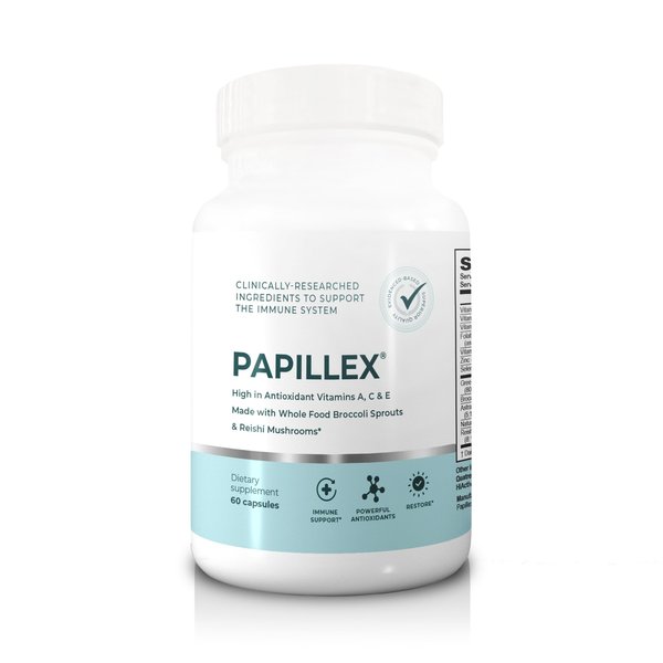 Dietary Supplement Tablets by Papillex - All Natural Immune Support - Immunity Defense - Best Immune System Booster - Organic 60 Capsules Bottle (Single Bottle)