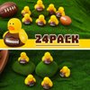 Football Rubber Ducks Floating Bath Toy Football Duck Shower Toy Football Sports Themed Mini Ducks for Bathtub Party Birthday Decoration