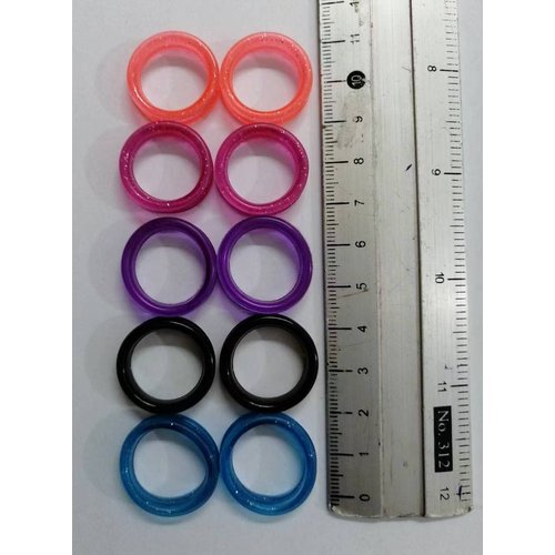 WYZBEN 10X Barber Hair Shears Scissors Finger Rings Grips Inserts 5 sets SIZE SMALL