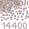 Beadsland Flatback Rhinestones Bulk,14400pcs Crystal AB Rhinestones for Nails Crafts Clothes DIY Decoration, Crystal AB, SS20, 4.6-4.8mm