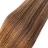 Tape in Hair Extensions Real Human Hair 20 Pieces Double Sided Tape in Hair Skin Weft Invisible Remy Hair Extensions Tape on Brown to Auburn Brown Highlights Remy Hair Extensions Tape ins 14Inch 30G