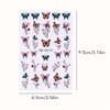 Flowers Nail Art Stickers Decals 3D Butterfly Lavender Flowers Design Nail Decals for Summer Nail Art Decorations Charms 6PCS Blossom Purple Petal Flower Stickers for Women Girls DIY Manicure Nail Art