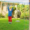 Dolibest Monkey Bars Swing Trapeze Bar Kids Monkey Bars Playground Trapeze Bar Swingset Rings Swing Sets for Backyard with Monkey Bars Ninja Course for Kids Outside Playset with Monkey Bars (2Pcs)