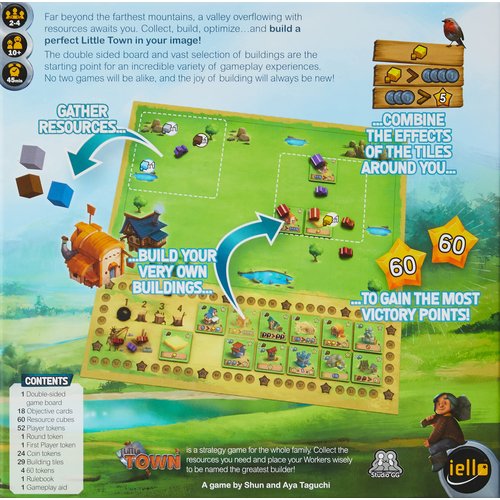 IELLO: Little Town, Strategy Board Game, Fun for The Whole Family, Tactical and Interactive, 45 Minute Play Time, 2 to 4 Players, Ages 10 and Up