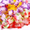 Moon Boat 60PCS Hawaiian Luau Leis Party Decorations Supplies - Tropical Tiki Flowers Necklaces Bracelets Bulk Summer Pool Decor Favors Ornaments