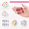 salbsever 4PCS Press on Nail Case Nail Display Storage Box Nail Packaging Boxes with Adhesive Double Sided Tape Acrylic Press On Artificial Nail Organizer Box for Nail Business Nail Art Nail Salon