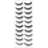 Salona Eye Splashes False Eyelashes Bulk 70 Pairs of Fake Eyelashes with Different Style Thin Natural Look Wispies Cat Eye Fluffy Volume 7 Styles Bundle