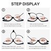 JM 2 Pairs Makeup Reading Glasses Magnifying Flip Down Cosmetic Readers for Women +1.5