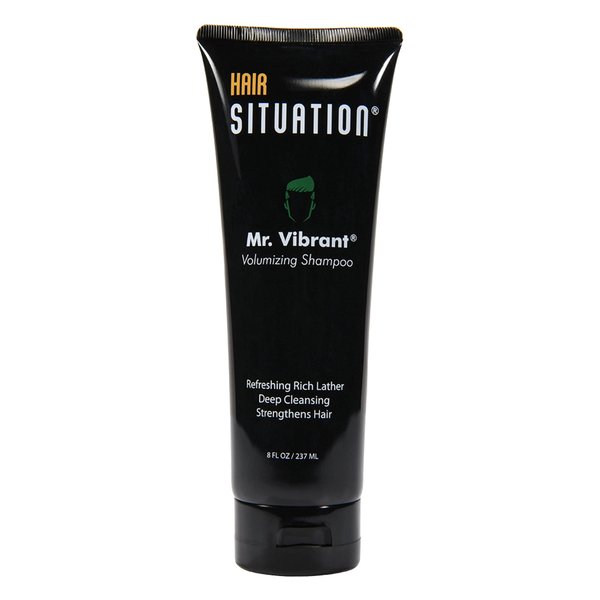 Mr. Vibrant Men's Volumizing Shampoo for Thinning Hair. Biotin Hair Thickening Shampoo with Tea Tree Leaf, Argan Oil, Caffeine and Vitamin E, Hydrating Fine Hair Strengthening Shampoo for Men