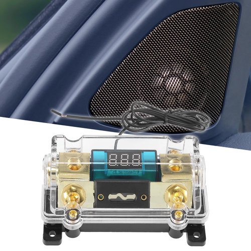 X AUTOHAUX Car Stereo Audio LED Display Digital Voltage Inline ANL Fuse Holder 150 Amp 0 2 4 AWG Gauge