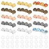 UNICRAFTALE 20Pcs 5 Colors Hair Barrettes Settings Brass DIY Blank Hair Barrettes for DIY Macaron Resin Barrettes Metall Cabochon Hair Clips with Glass Cabochons for Women Headwear Hair Accessories