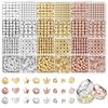 ARTDOT Spacer Beads for Jewelry Friendship Bracelets Making Kit, 1740 PCS 8 Styles Assorted Preppy Gold Beads with Organizer for Teen Girl Gifts Ages 6 7 8 9 10 11 12