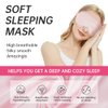 Sukalia Satin Pillowcase with Eye Mask Scrunchies 5-Piece Set Pillowslip Sleep Eyeshade Headband for Women (Pink)