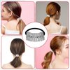 3 Pcs Rhinestone Ponytail Holder, Elastic Hair Tie, Sparkling Crystal Rhinestone, Rhinestone Hair Ties, Fancy Crystal Hair Ties, Headband Hair Accessories for Women Girls (Silver Style)