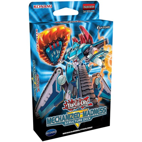 Yu-Gi-Oh! Trading Cards: Mechanized Madness Structure Deck- 42 Cards Total | 3 Super Rares, 2 Ultra Rares, 1 Double Sided Deluxe Game Mat Dueling Guide, Multicolor (083717848868)