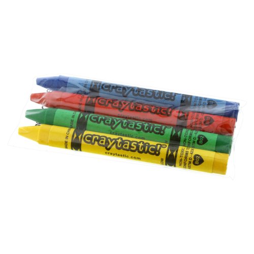 Craytastic! Bulk Crayon 4 Packs (36 count, 144 total crayons) - Bulk, Premium in Cello wrapper - Safety Tested & Compliant with ASTM D-4236 - Great Party Favors