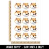 Side Eye Shiba Inu Smiling Dog Temporary Tattoo Water Resistant Fake Body Art Set Collection - 15 2" Tattoos (1 Sheet)