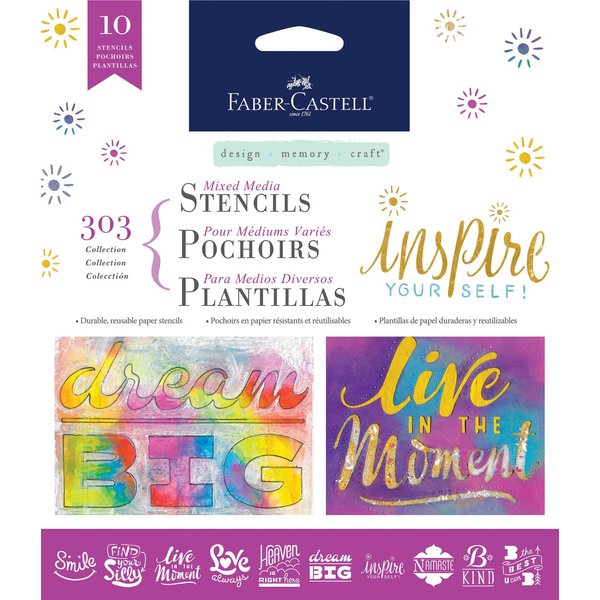 Faber Castell FaberCastell 303 Mixed Media Stencils, 10 Count