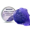 Sulfate Free Brass Toning Purple Shampoo Bar for Blonde, Bleached, Silver, or Brown Highlighted Hair, Travel Friendly, with Tin Container +Sponge