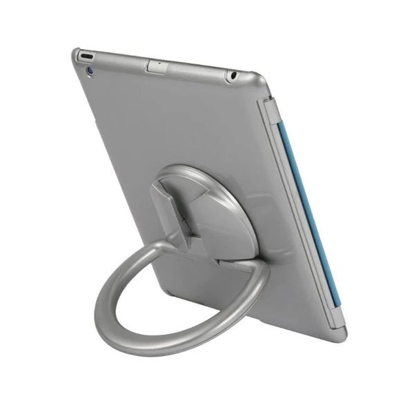 M&T Displays Universal Desktop Tablet Holder with Cover for 7.9 Inch Compatible with Mobile Devices Ipad E-Reader Drawing Pad for Home Office Business Silver Hard Plastic Support