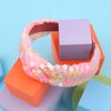GAFATORY Pink Sequin Headband Sparkly Glitter Headband for Girls Knotted Hair Band Pink Hair Accessories Fashion Headbands for Women Twist Hairband