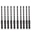 JOERIC 5mm Masonry Drill Bit Set 10PC 3/16” Concrete Drill Bit Set- Ceramic Brick Drill Bit Industrial Cemented Carbide Tip YG6X, Hex Shank for Glass, Soft Ceramic Tile, Mirror, Plastic.