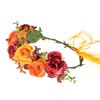 Vividsun Flower Crown Floral Headpiece Festival Wedding Hair Wreath Floral Crown (yellow red)