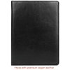 Small Clipboard Junior Padfolio Folio 7 x 9 Writing Pad Refillable, Mymazn Faux Leather Folder A5 for Notepad Legal pad 5 x 8 Junior Size Portfolio (Black)