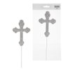 Mega Crafts - Religious Cross Cake Topper - Sparkling Crystal Rhinestones