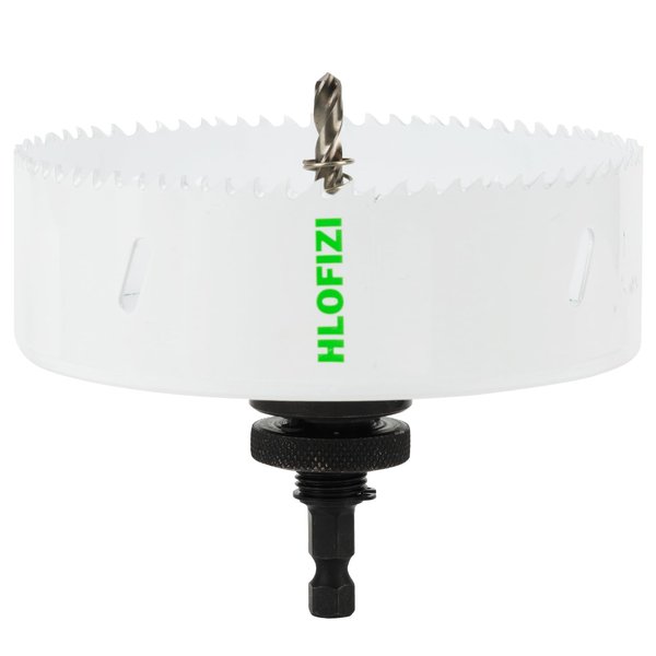 HLOFIZI 6-1/4 Inch Hole Saw 6.25 in. Bi-Metal Hole Saw for Metal Sheet Wood Plastic, White