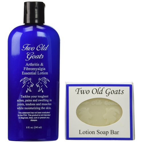 Two Old Goats Essential Lotion 8 Oz. & Soap Bar - for Your Toughest Aches and Pains!