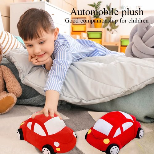 AUCOOMA Car Plush Toys Red 13.7", Stuffed Vehicle Plushie Soft Gifts for Boys
