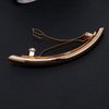 2PCS Women Metal Alloy French Hair Barrette Hair Clip Simple Hair Pin Hair Accessories Spring Clips (Gold)