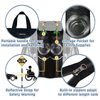 ZHEEYI Dual Oxygen Tank Holder for Wheelchiars, Oxygen Cylinder Bag with Adjustable Zippers and Mesh Storage Pockets Fits Most Oxygen cylinders, Black