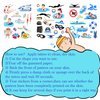 PIBIPAID 360 Pcs Swimming Tattoos Temporary Stickers -Swimming summer Party Supplies Decorations Swimming Action Sport Themed Birthday Baby Shower Party Gifts Sticker