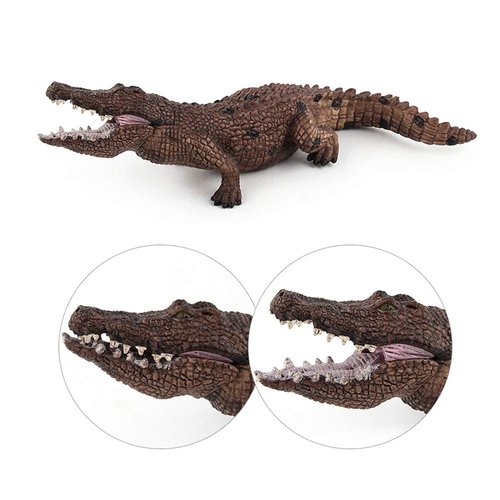 Fantarea 3 PCS Simulation Realistic Wild Life Jungle Animal Figures Model Figurines Crocodile Alligator Party Favors Desktop Decoration Playset Toys for 5 6 7 8 Years Boys Girls Toddler