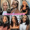 BLG 613 Highlight Human Hair Wigs for Black Women 180% Density Body Wave Colored Lace Front Wigs Human Hair Blonde Wig Human Hair Skunk Stripe Glueless Wigs Human Hair (26 Inch,613 Highlight)