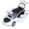 SASBSC Toy Cars Model S Die Cast Metal Model Cars with Door Open Light and Sound Pull Back Car Toys for Boys and Girls 3-12 Years Old (White)