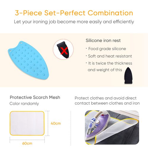 Ironing Blanket,Second Generation Upgraded Thick Portable Travel Isolate Heat Pad Cover for Washer,Dryer,Table Top,Countertop,Ironing Board for Small Space-19 x 33 inch