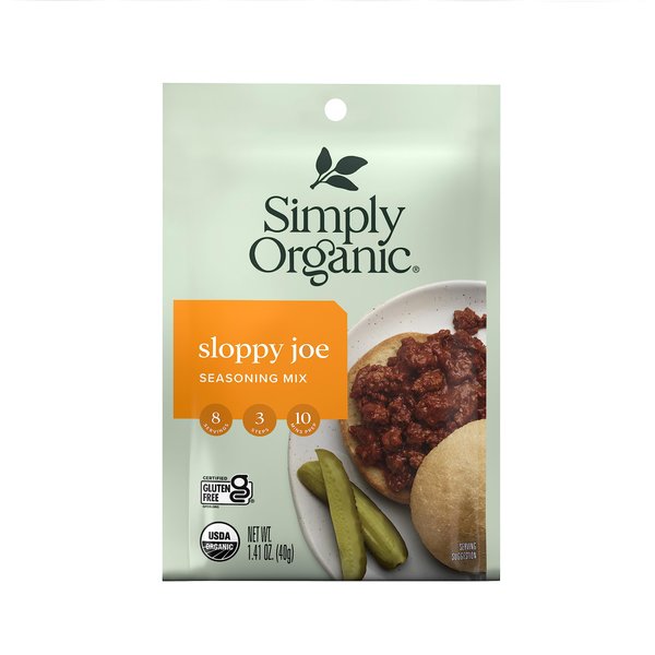 Simply Organic Sloppy Joe, Certified Organic, Gluten-Free | 1.41 oz | Pack of 12