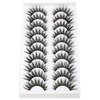 SYlashes False Eyelashes 16mm Faux Mink Lashes Fluffy Cat Eye Lashes Soft Wispy Crossed Luxury Volume Fake Lashes 10 Pairs Pack